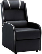 Positioning chair black and white faux leather - Armchair