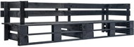 2-seater garden sofa from black wood pallets 277416 - Garden Sofa