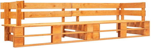 2-seater garden sofa from pallets honey brown wood 277449 - Garden Sofa - Main image