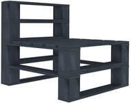 Středová zahradní pohovka z palet dřevo šedá 49339 - Zahradní pohovka