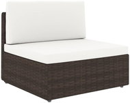 Dílčí středová pohovka polyratan hnědá 49508 - Zahradní pohovka