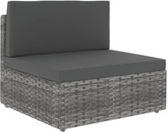 Partial central sofa polyrattan gray 49518 - Garden Sofa