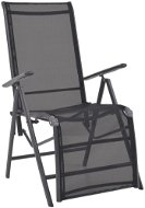 Adjustable garden chair aluminum and textile black 42766 - Garden Chair