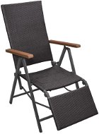 Adjustable garden chair polyrattan brown 42765 - Garden Chair