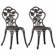 Bistro chair 2 pcs bronze cast aluminum 47862 - Garden Chair