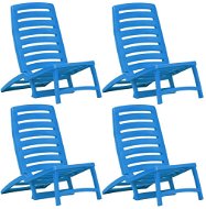 Dětské skládací plážové židle 4 ks plastové modré   45626 - Zahradní židle