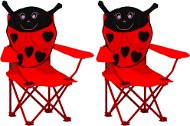 Dětské zahradní židle 2 ks červené textil 48105 - Zahradní židle