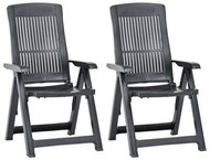 Adjustable garden chairs 2 pcs plastic anthracite 274811 - Garden Armchair