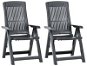 Adjustable garden chairs 2 pcs plastic anthracite 274811 - Garden Chair