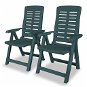 Adjustable garden chairs 2 pcs plastic green 274803 - Garden Chair
