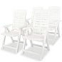 Adjustable garden chairs 4 pcs plastic white 274796 - Garden Chair