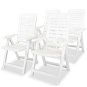 Adjustable garden chairs 4 pcs plastic white 275067 - Garden Chair