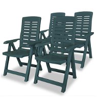 Adjustable Garden Chairs 4 pcs Plastic Green 274804 - Garden Chair