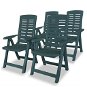 Adjustable Garden Chairs 4 pcs Plastic Green 274804 - Garden Chair