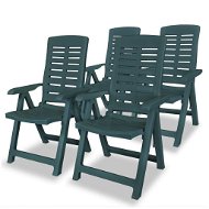 Adjustable Garden Chairs 4 pcs Plastic Green 275069 - Garden Chair