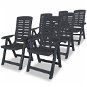 Adjustable Garden Chairs, 6pcs, Plastic, Anthracite, 274813 - Garden Chair