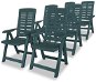 Adjustable garden chairs 6 pcs plastic green 274805 - Garden Chair