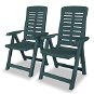 Adjustable garden chairs 2 pcs plastic green 43896 - Garden Chair
