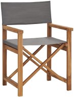 Režisérska stolička masívny tík sivá 47411 - Záhradná stolička
