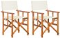 Režisérske stoličky 2 ks masívne akáciové drevo 45946 - Záhradná stolička