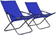Skladacie plážové stoličky 2 ks textil modré 47902 - Kempingové kreslo