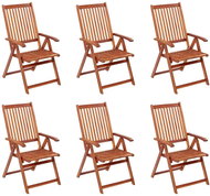Folding Garden Chairs 6 pcs Solid Acacia Wood 3065516 - Garden Chair
