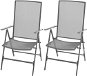 Záhradná stolička Stohovateľné záhradné stoličky 2 ks oceľové sivé 42716 - Zahradní židle
