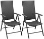 Stackable garden chairs 2 pcs polyratan black 42796 - Garden Chair
