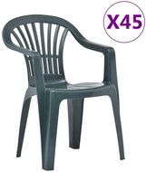 Stackable garden chairs 45 pcs plastic green 48819 - Garden Chair