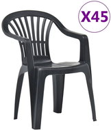 Stackable Garden Chairs 45 pcs Plastic Anthracite 48820 - Garden Chair