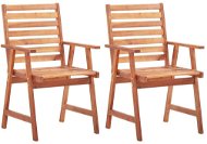 Garden Chair Garden Dining Chairs 2 pcs Solid Acacia Wood 46312 - Zahradní židle