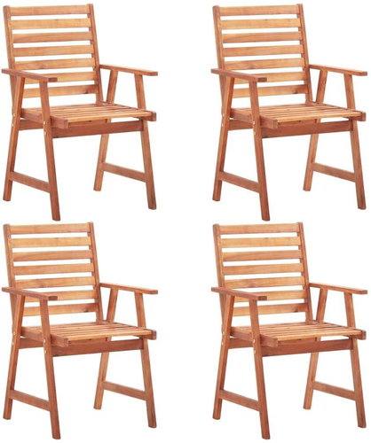 Garden Dining Chairs 4 pcs Solid Acacia Wood 3051100 - Garden Chair - Main image