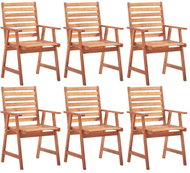 Garden Dining Chairs 6 pcs Solid Acacia Wood 3051101 - Garden Chair