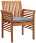 Záhradná stolička Záhradná jedálenská stolička s poduškou masívne akáciové drevo 45969 - Zahradní židle