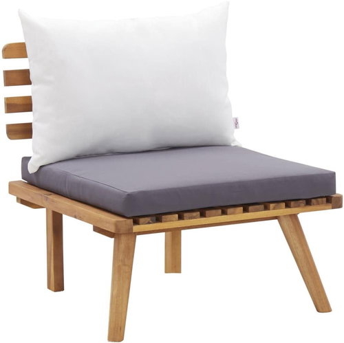Garden Armchair with Cushions Solid Acacia Wood 46671 - Garden Armchair - Main image