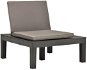Garden Chaise Longue with Cushion Plastic Anthracite 48826 - Garden Chair