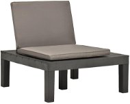 Garden Chaise Longue with Cushion Plastic Anthracite 48826 - Garden Chair