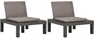 Garden Chairs with Cushions 2 pcs Plastic Anthracite 3054426 - Garden Chair
