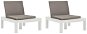 Garden Armchairs with Cushions 2 pcs Plastic White 3054424 - Garden Chair