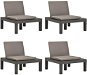 Garden Lounge Chairs With Cushions 4pcs Plastic Anthracite 3054427 - Garden Chair