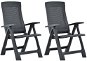 Garden reclining chairs 2 pcs plastic anthracite 48761 - Garden Chair