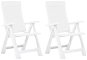 Garden Chair Garden reclining chairs 2 pcs plastic white 48760 - Zahradní křeslo