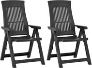 Garden reclining chairs 2 pcs plastic coffee 48765 - Garden Armchair
