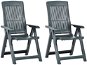 Garden reclining chairs 2 pcs plastic green 48767 - Garden Chair