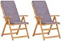 Zahradní židle Zahradní polohovací židle 2 ks hnědé masivní akáciové dřevo 45936 - Zahradní židle