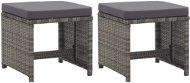 Garden Chairs with Cushions 2 pcs Polyrattan Anthracite 46419 - Stool