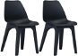 Garden chairs 2 pcs anthracite plastic 45611 - Garden Chair