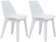 Zahradní židle 2 ks bílé plastové 45610 - Zahradní židle