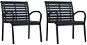 Garden chairs 2 pcs black steel and WPC 47939 - Garden Chair