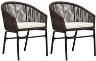 Garden chairs 2 pcs brown PVC rattan 48136 - Garden Chair